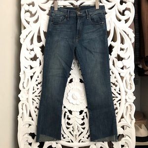 Mother Insider Crop Step Fray Jeans “Not Rough Enough” Size 27